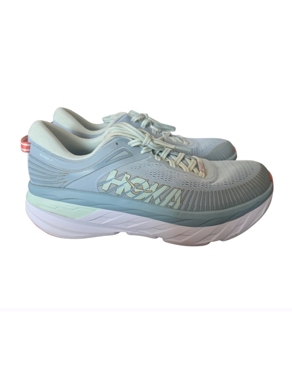 Hoka One Bondi 7 Women's Blue Fog/Blue Grass Sneakers-Size 10